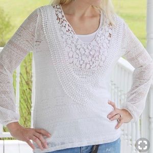 Brixon Ivy Alessandra Crochet Bib Lace Top